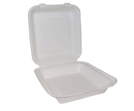 BioPak Bagasse Square Lunch Box 8x8in (x200)