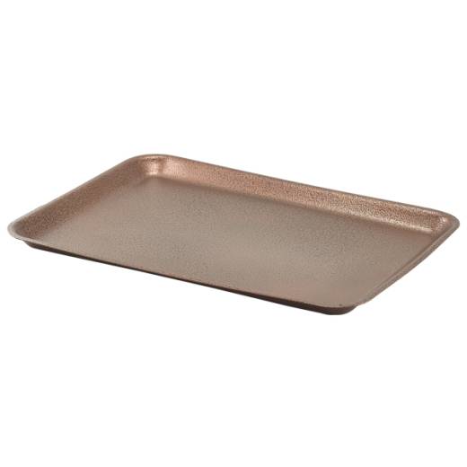 Galvanised Steel Tray 31.5x21.5x2cm Hammered Copper (x12)
