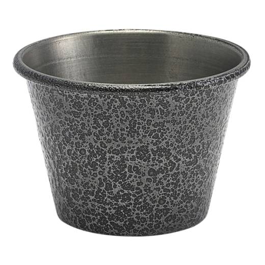 2.5oz Stainless Steel Ramekin Hammered Silver (x24)