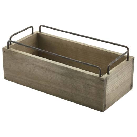 Industrial Wooden Crate 25 x 12 x 9.5cm