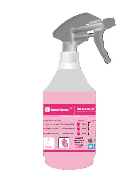 Nu-Bio Scrub Printed Bottles Including Triggers (1:15) 750ml  (x6)