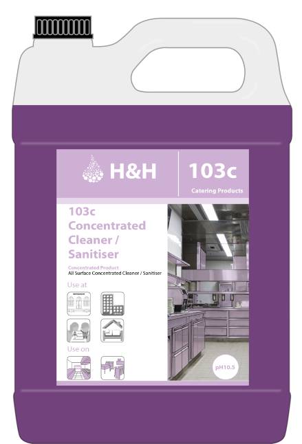 H&H 103C Cleaner/Sanitiser (1:100)  5L*