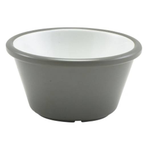 Two Tone Melamine Ramekin Grey And White 59ml/2oz (x24)