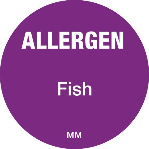 Allergen Label 25mm - Fish (x500)