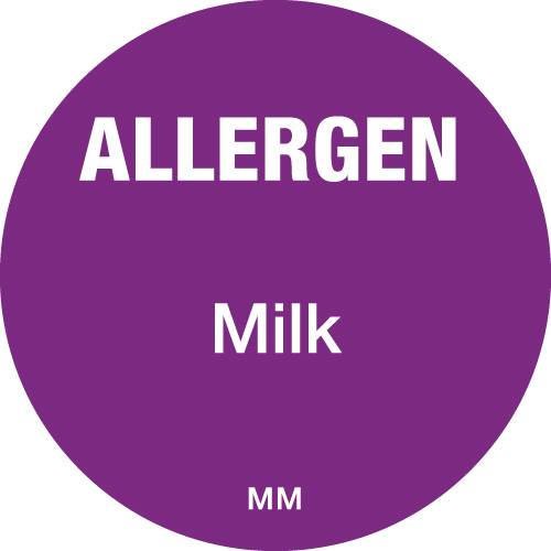 Allergen Label 25mm - Milk (x500)