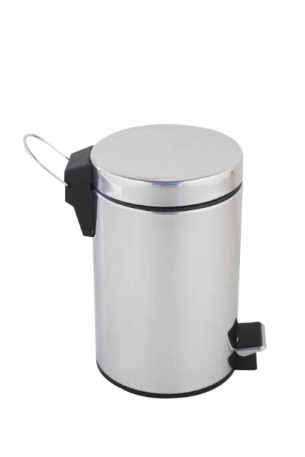 Chrome Pedal Bin 3L 25x17cm (x10)