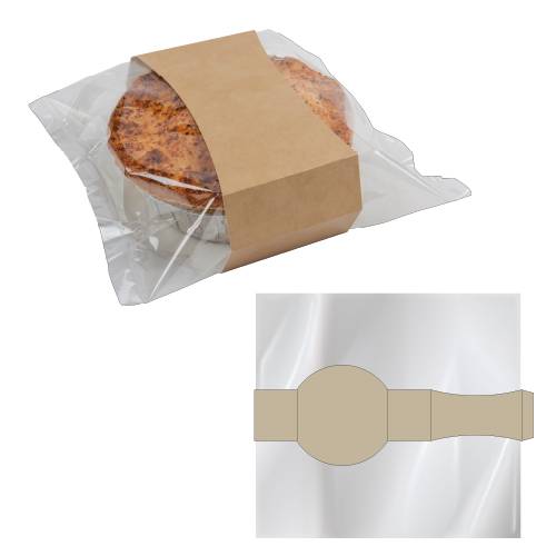 Clasp Seal Pie Sleeve Kraft 128 x 115.5 x 55mm (x500)