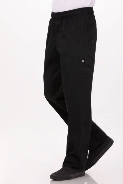 Slim Fit Chefs Cargo Pants Black Medium 34/36in