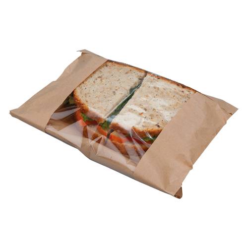Compostable Large Film Front Bag 250x250mm (x1000)