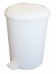 Plastic Pedal Bin White 6L (x6)