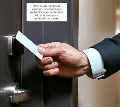 This Room Has Been Sanitised & Sealed - Door Label (x10)