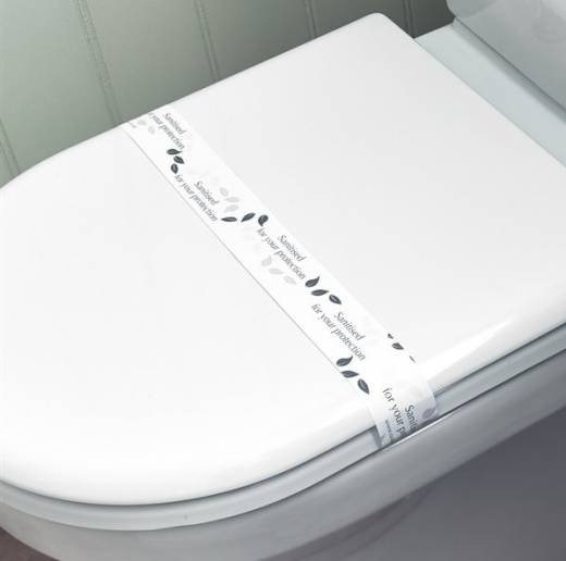Sanitised For Your Protection - Toilet Band (x1000)