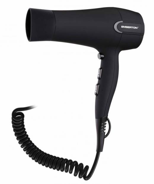 Emberton Thames Black Soft Touch Hairdryer 2000W 2 Speed w/Cool Shot - 3yr Guaranteel