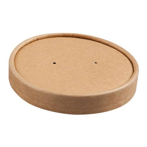 Microwaveable Kraft Souper Cup Lid for 26/32oz (x500)