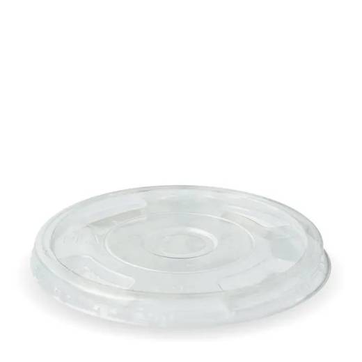 BioPak PLA Flat Lid with Straw Slot for 12/16oz Tumbler (x1000)