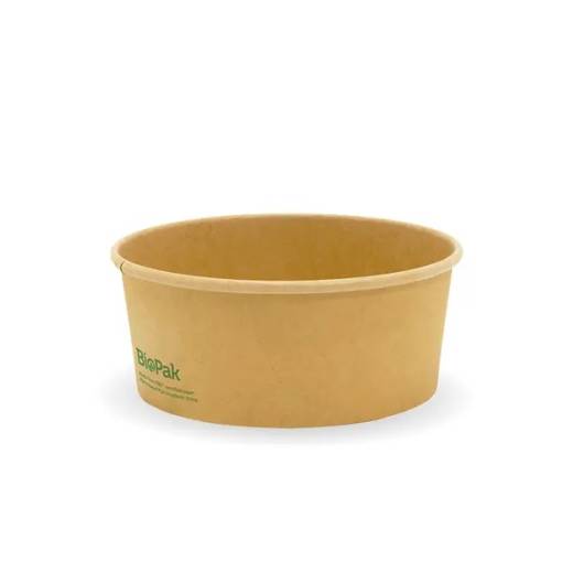 BioPak PLA Lined Kraft Salad BioBowl 750ml (x400)