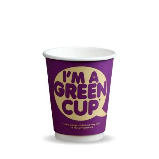 BioPak 'I'm A Green Cup' Double Wall Hot Cup 12oz (x500)