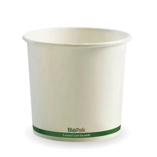 BioPak White PLA Lined 24oz BioBowl (x500)