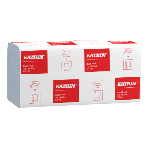 Katrin Basic 1 Ply V-Fold Zig Zag Blue (x5000)