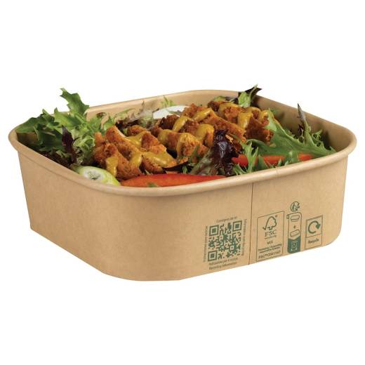 Stagione Square Kraft PP Lined Base 1000ml (x300)