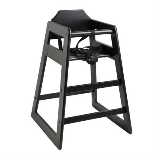 Bolero Wooden High Chair Black (Flat-Packed)