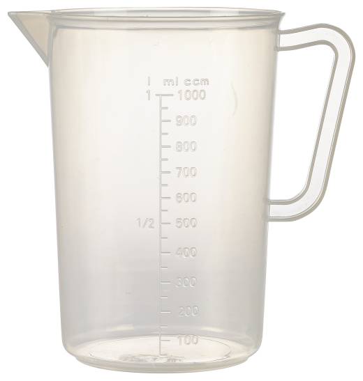 Polypropylene Measuring Jug Microwave Safe 1L
