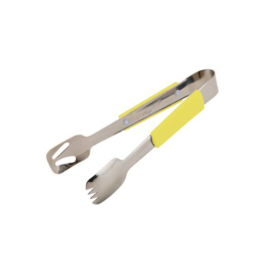 Genware Buffet Tongs Plastic Handle Yellow