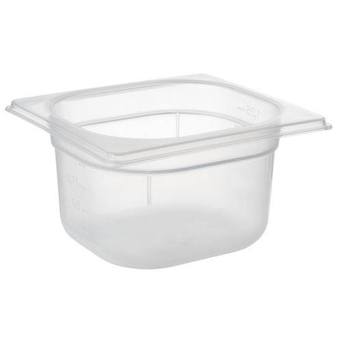 1/6 Polypropylene Gastronorm Pan 20cm Clear