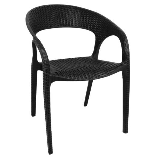 Bolero Polypropylene Rattan Wraparound Armchairs (Pack of 4)