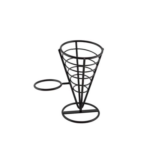 Genware Serving Cone 21.5cm Black 1R