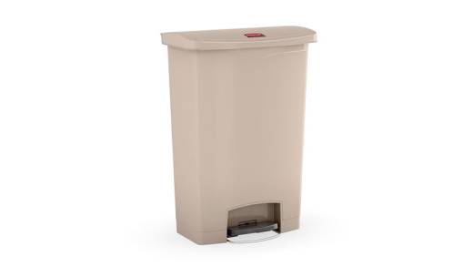 Rubbermaid Slim Step On Resin Front Pedal Bin 90L Beige