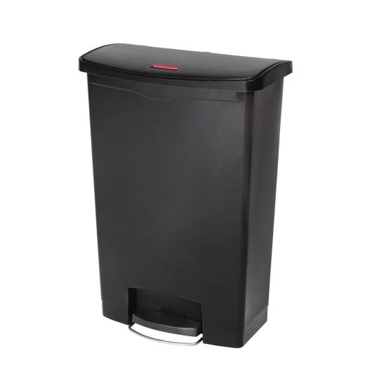 Rubbermaid Slim Jim Resin Step On Bin 90L Black