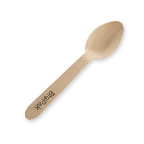 Wooden Wax Coated Tea Spoon 10cm (x2000)