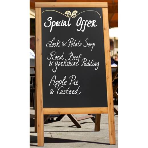 Sandwich A-Board 70x120cm Teak