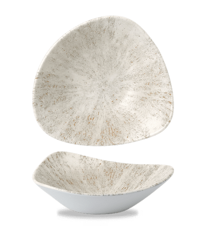 Studio Prints Stone Agate Grey Triangle Bowl 23.5cm/9.25in 60cl/21oz (x12)