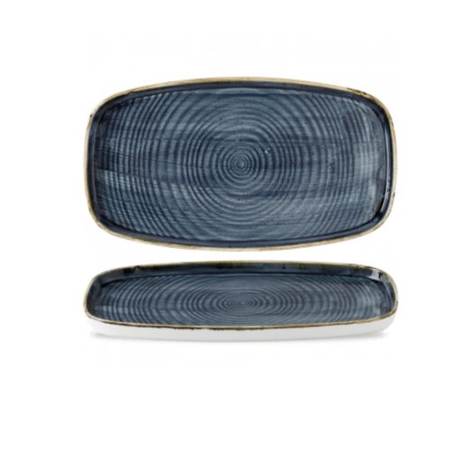 Stonecast Blueberry Oblong Walled Chefs Plates 35x18.5cm/13.75x7.25in (x6)
