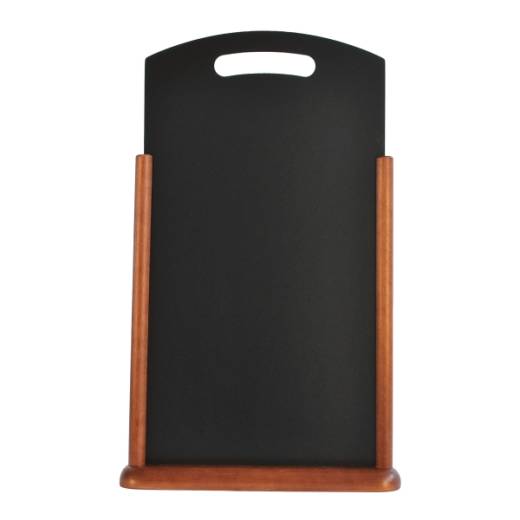 Large Table Chalkboard Dark Wood 21x45cm