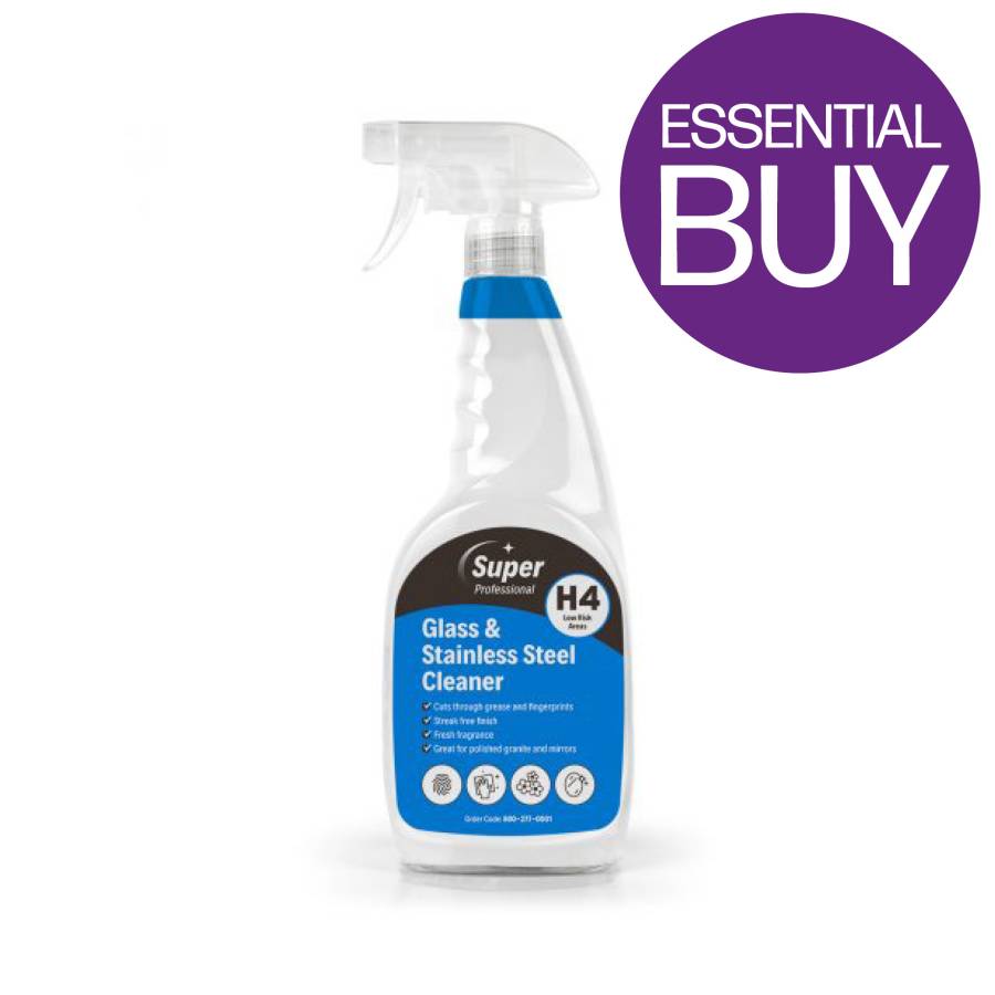 Super H4 Glass & Stainless Steel Cleaner (750ml)