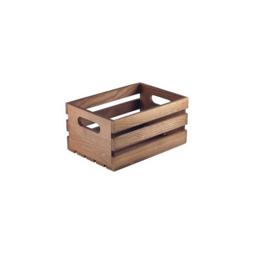 Wooden Crate Dark Rustic Finish 21.5x15x10.8cm