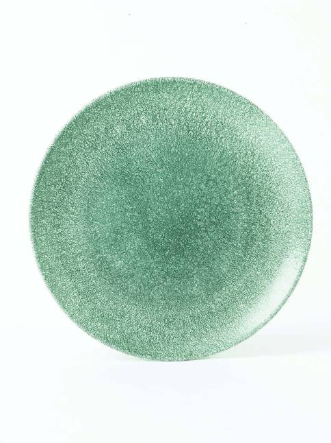 Raku Topaz Blue Coupe Plate 28.8cm (x12)