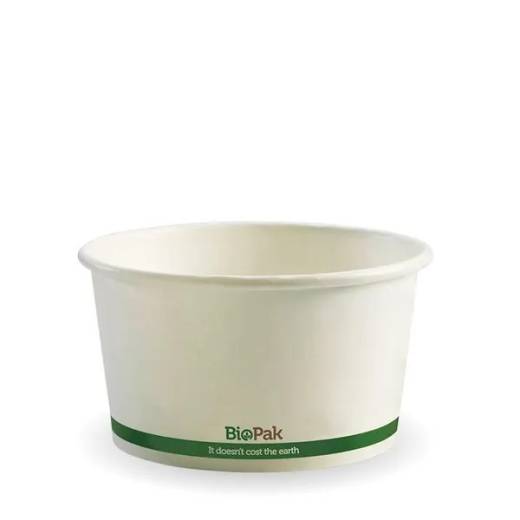 BioPak White PLA Lined 12oz BioBowl (x500)