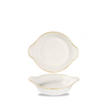 Stonecast Barley White Large Round Eared Dish 17.5x21.5cm 59cl/20.8 oz (x6)