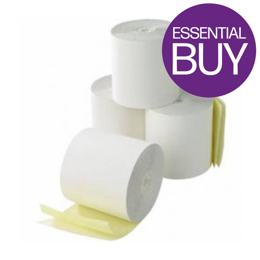 Kitchen Printer Till Roll 76mm Duplicate White/Pink (x20)