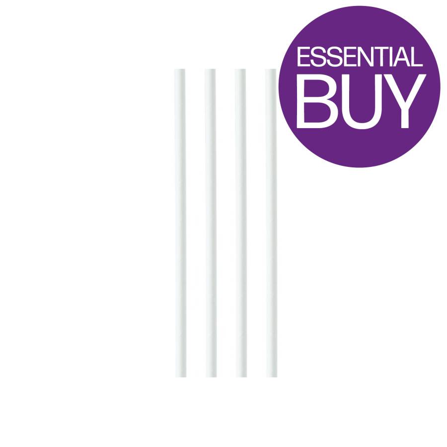 Paper Sip Straw White 140x6mm (x250)*